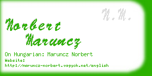 norbert maruncz business card